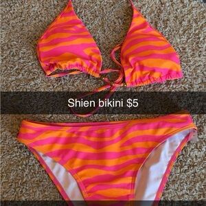 Vibrant Pink and Orange Bikini